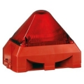 Flash PYRA Corpo cubico a piramide rosso e lente rossa 10-57V IP66 EN54.23